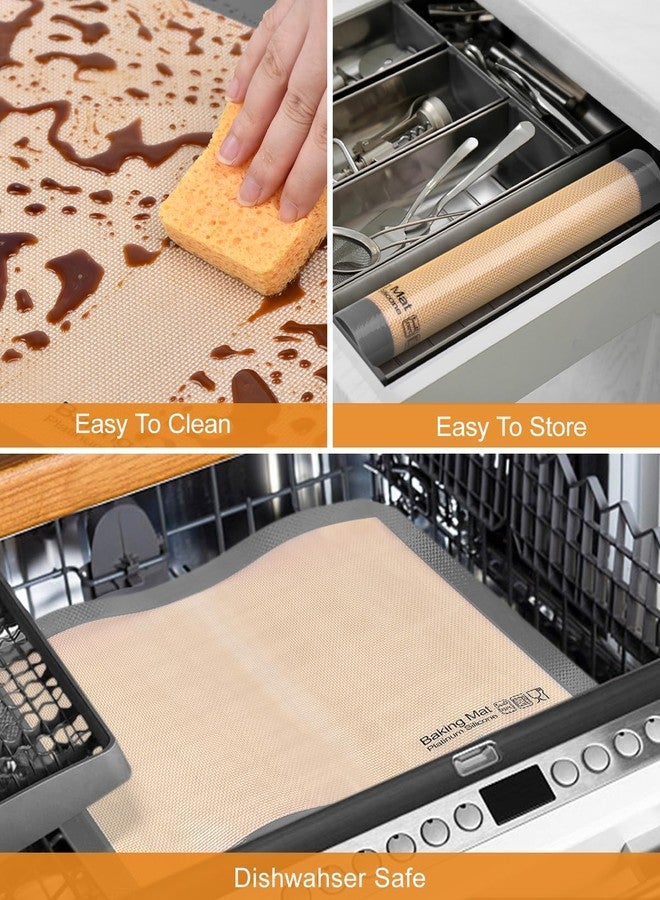 Sopito Silicone Baking Mat - Best Platinum Silicone - Sopito Non-Stick Reusable, Food Safe Baking Mat, 5Pcs Set of 2 Half Sheet Size & 2 Quarter Baking Sheets and 1 9'' Pizza Mat, Grey - Image 5