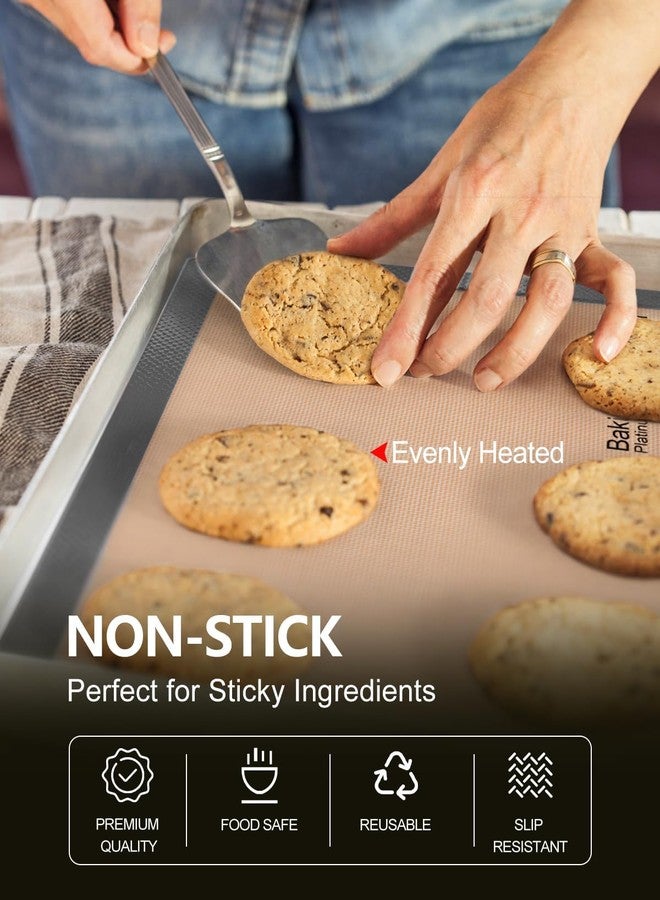 Sopito Silicone Baking Mat - Best Platinum Silicone - Sopito Non-Stick Reusable, Food Safe Baking Mat, 5Pcs Set of 2 Half Sheet Size & 2 Quarter Baking Sheets and 1 9'' Pizza Mat, Grey - Image 4