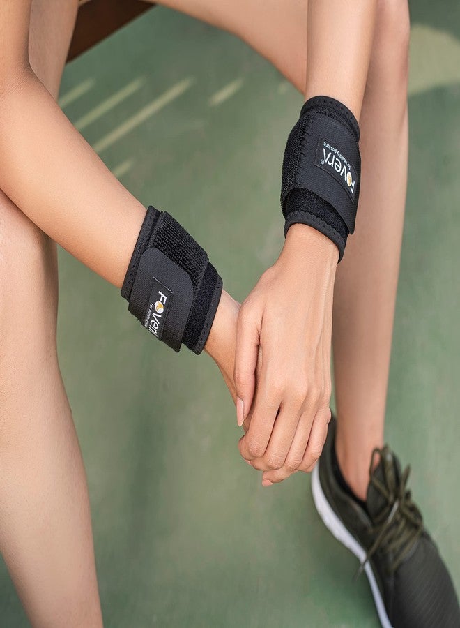 FOVERA Wrist Support Band (1 Pair) Compression Wrist Support for Fitness, Weightlifting, Tendonitis, Carpal Tunnel Arthritis, Wrist Pain Relief - Image 5
