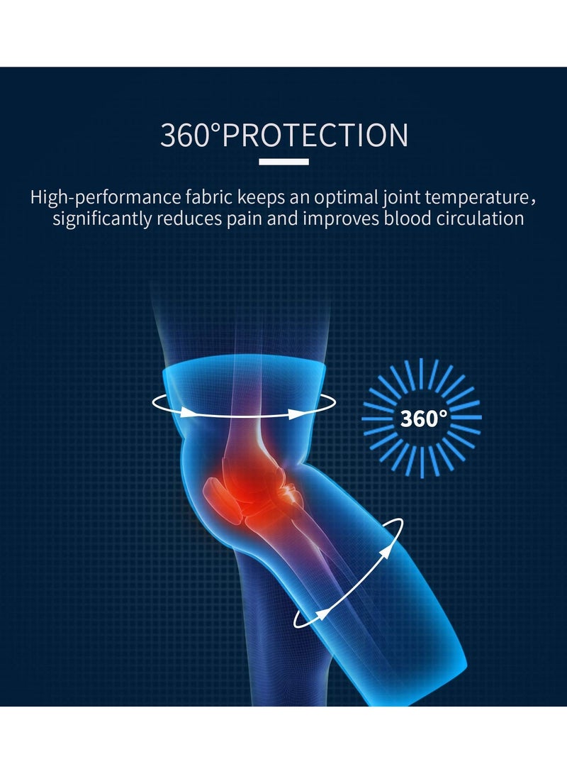 Generic 1Pair Leg Compression Sleeve Full Leg,Long/Short/Self-Heating Knee Brace for Men Women Knee Support Protector for Running,Weightlifting, Workout and other Sport  - Image 3