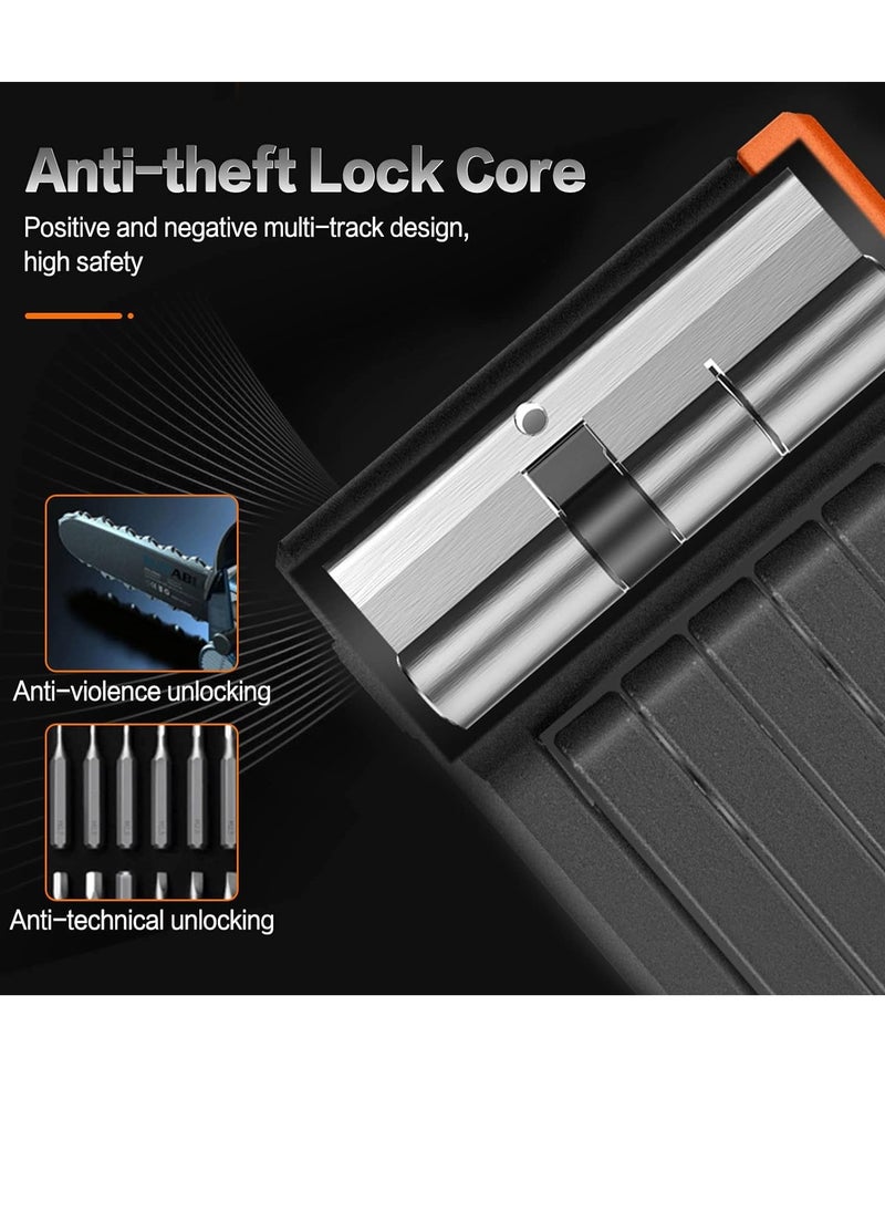 WEST BIKING - Compact Folding Bike Lock with 3 Keys, 2.06 Ft Anti Theft Security Bicycle Locks, Super Strong Bike Foldable Lock, Bicycle Security Chain Lock with Bracket for Electric Bikes, Scooters - Image 1