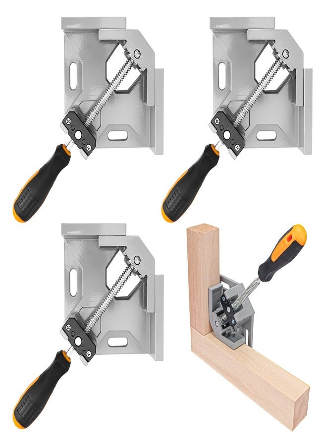 GENHAKON 4 PCS Corner Clamps for Woodworking, Premium 90 Degree Right Angle Clamps, Adjustable Swing Jaw Aluminum Frame Clamps for Precise and Easy Fixing - Image 1