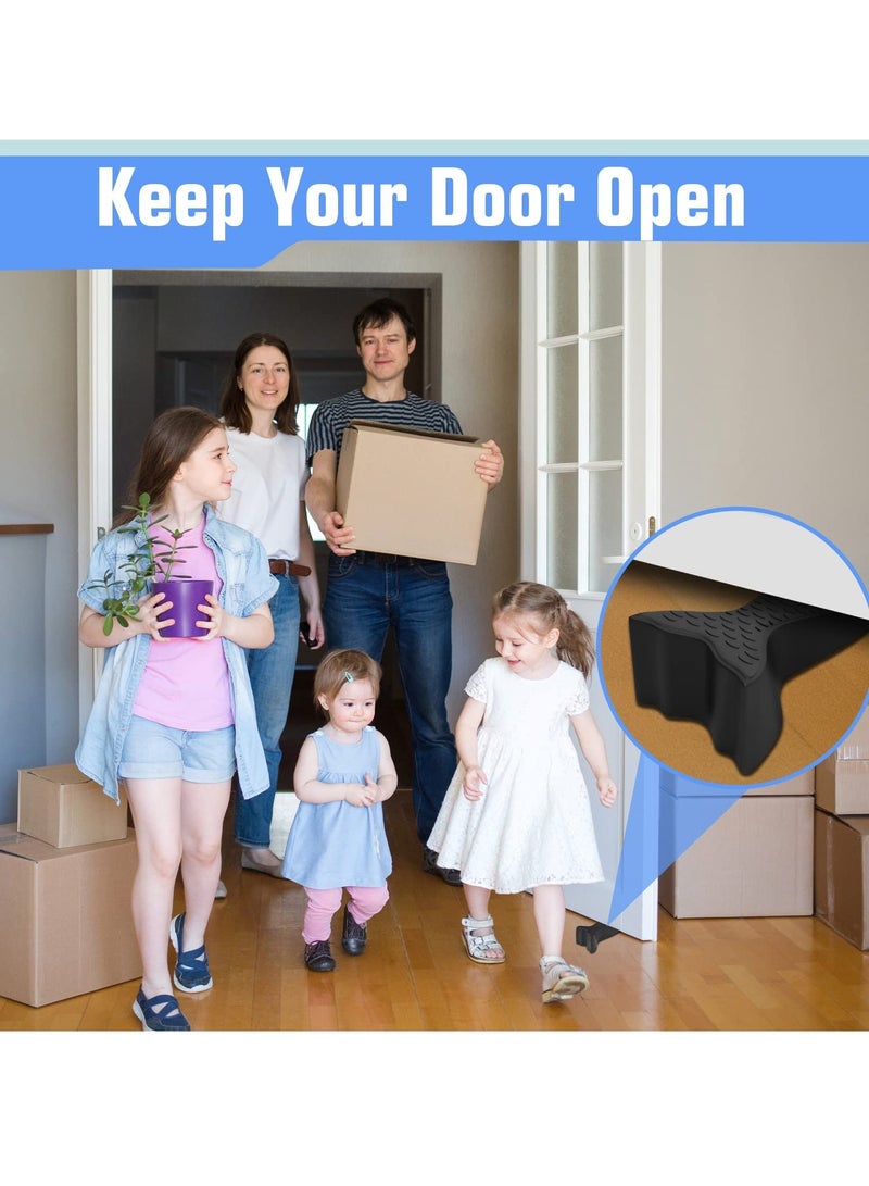 Barakah أقماع توقف الأبواب، عبوة 2 من سدادات الأبواب المطاطية مع حوامل، قابلة للتكديس ومقاومة للانزلاق للأرضيات من البلاط والسجاد والخشب والأرضيات اللامينية والأسطح الأرضية الأخرى - Image 2