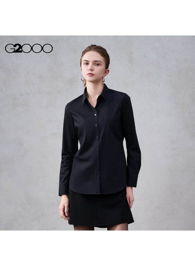 G2000 Women's Autumn Winter Commuter Long Sleeve Shirt With Tie Delivery/cotton Blend/mall Same Style - Image 2