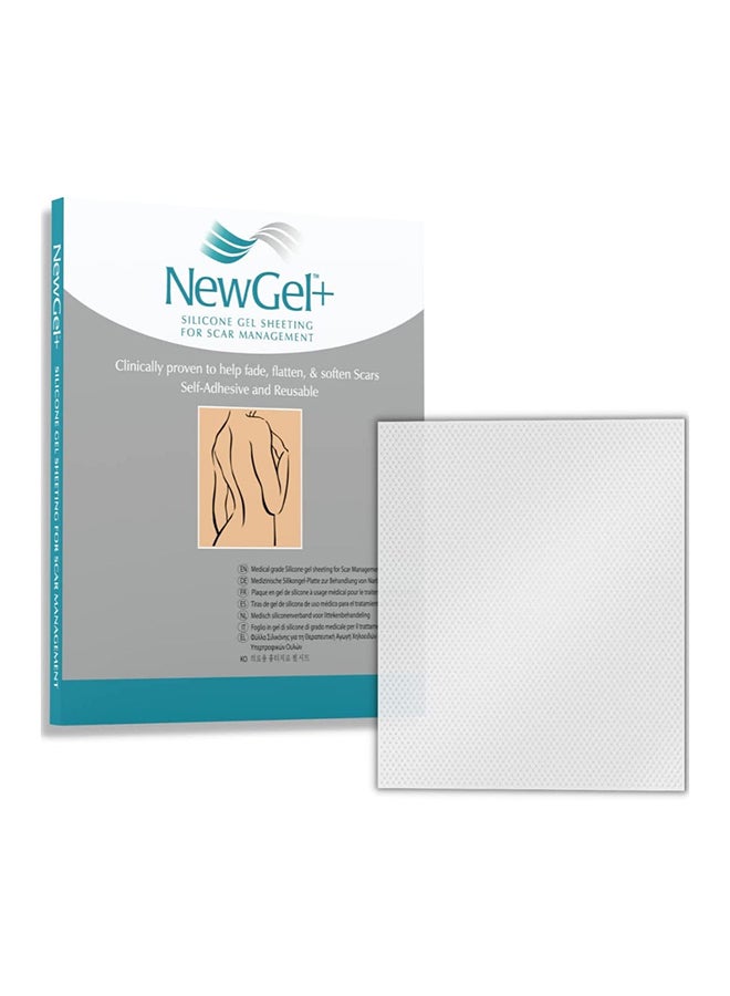 NewGel+ Silicone Gel Sheeting for Scar Management - Clear 5 x 6 Inch 1 Piece - Image 1