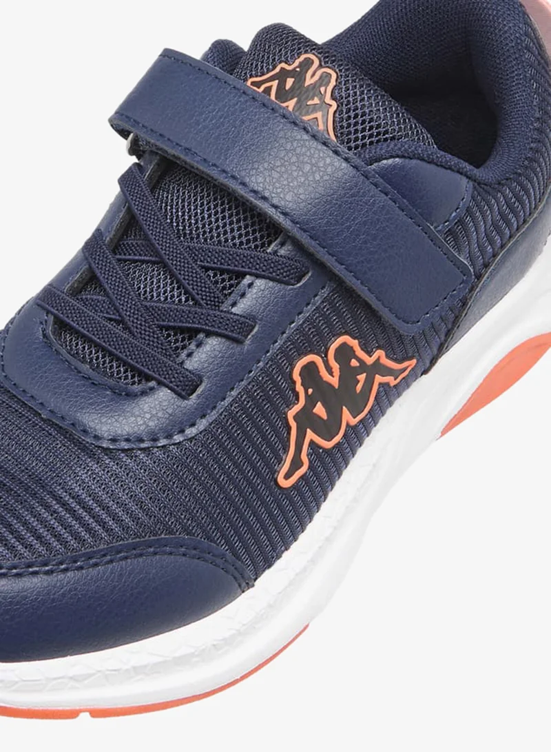 Kappa Boys' Logo Print Sports Shoes With Hook And Loop Closure
