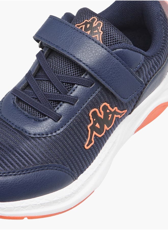 Boys' Logo Print Sports Shoes With Hook And Loop Closure