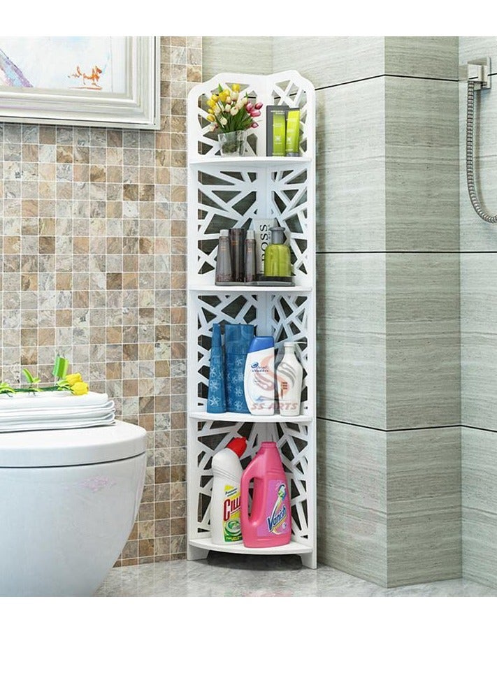 FFD Bathroom Corner Stand Shower Caddy - Space-Saving Sink Organizer, Bathroom Shelving Unit, and Storage Organizer - Versatile Corner Bathroom Stand Display Rack - Image 1