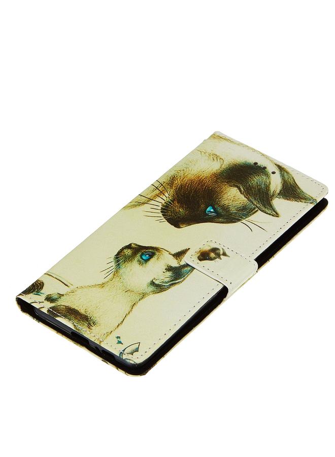 Zaboon Case For Galaxy M80s Colored Drawing Pattern Plain Weave Horizontal Flip Leather Case with Holder & Card Slot & Wallet&Lanyard - Image 5