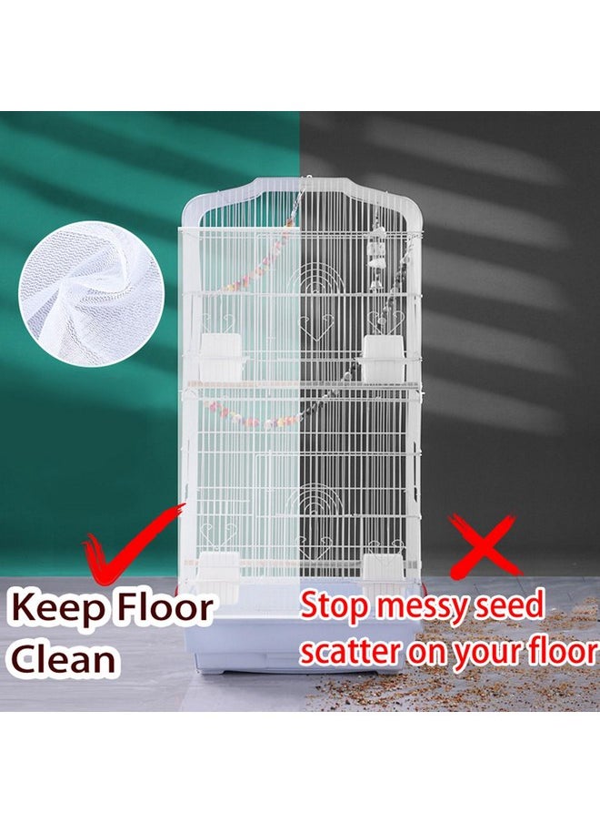 غطاء تنورة شبكية قابلة لإعادة الاستخدام من ZARSIO Birdcages Mesh لصيد البذور في قفص الطيور (31 × 67 بوصة)  - Image 3