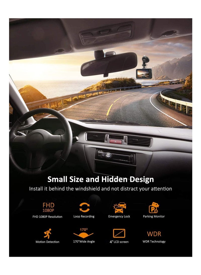 Generic Action Camera Stabilizer Car DVR 3 Inch WiFi 1080P Video Recorder HD Car Recorder Dash Cam Dual Record Video Registrar  - Image 2