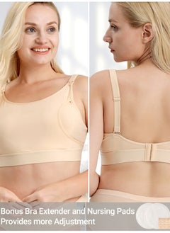 Momcozy Breast Pump Bra Hands Free Pumping and Nursing Bra for Most Breast Pumps  - Image 2