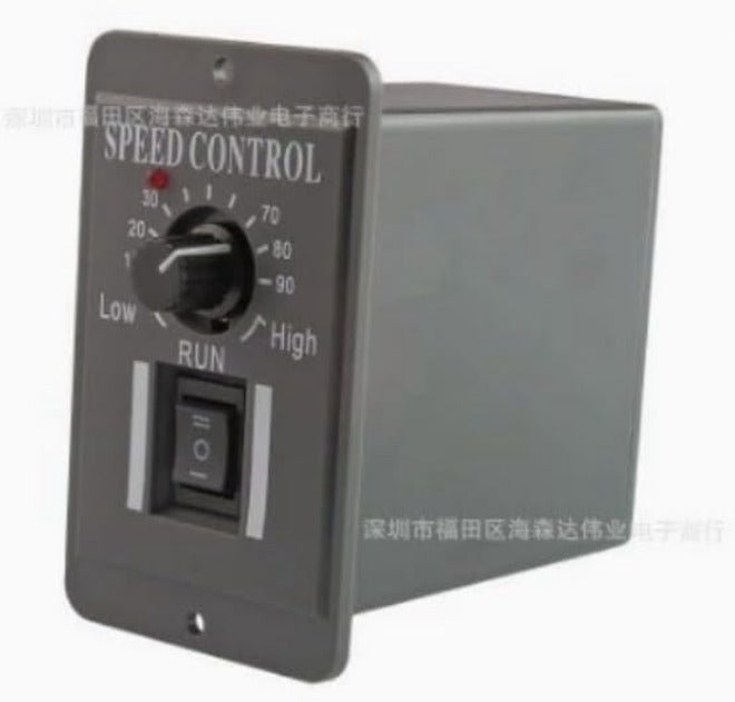وحدة تحكم سرعة المحرك DC، 12V 24V 48V تحكم سرعة متغير ثنائي الاتجاه، مفتاح محرك فرشاة للأمام والخلف، وحدة تنظيم يدوية بثلاث سرعات، 3.86 × 2.36 × 3.19 بوصة - Image 1