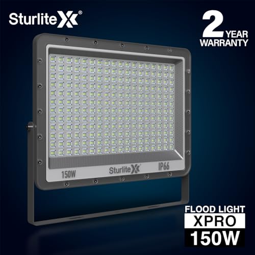 Sturlite Xpro LED Flood Light| Cool White 6500K Color Temperature LED Lamp| IP66 Waterproof Surge Protection Focus Light for Factory, Garage, Parking, Garden, Playground & Shop (150W, Pack of 2) - Image 3