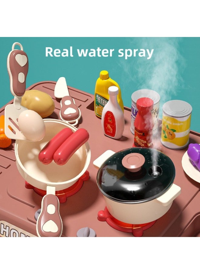 Children's Play Kitchen Toy Suit Baby Little Girl Cooking Boy Cooking Simulation Kitchenware Birthday Ceremony Ping-Specifications:Kitchen Table-blue-138 Pieces [water Mist/sound And Light/shopping Cart + Rabbit Chair + Kitchenware Qele] - pzsku/Z8588E55AEFA1DAB532DBZ/45/_/1741676424/aaaec93a-cf27-4dbc-add0-d8349319ca0f