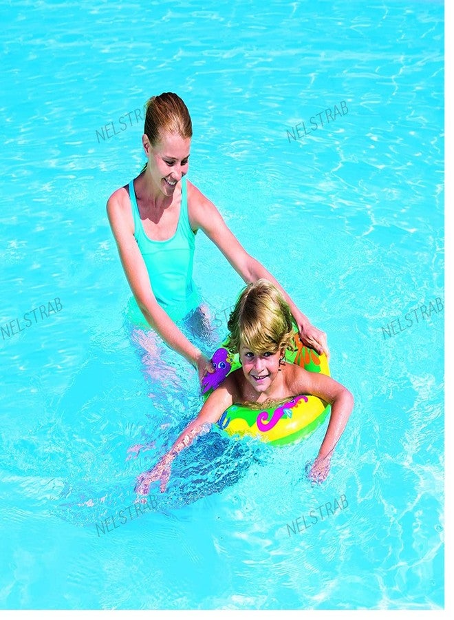 NELSTRAB:- Swimming Ring for Kids Girls and Boys Swimming Ring Swim Tube(6-10 Year)(Size -24''inch)(Multi Color)(Set of 2) - Image 2