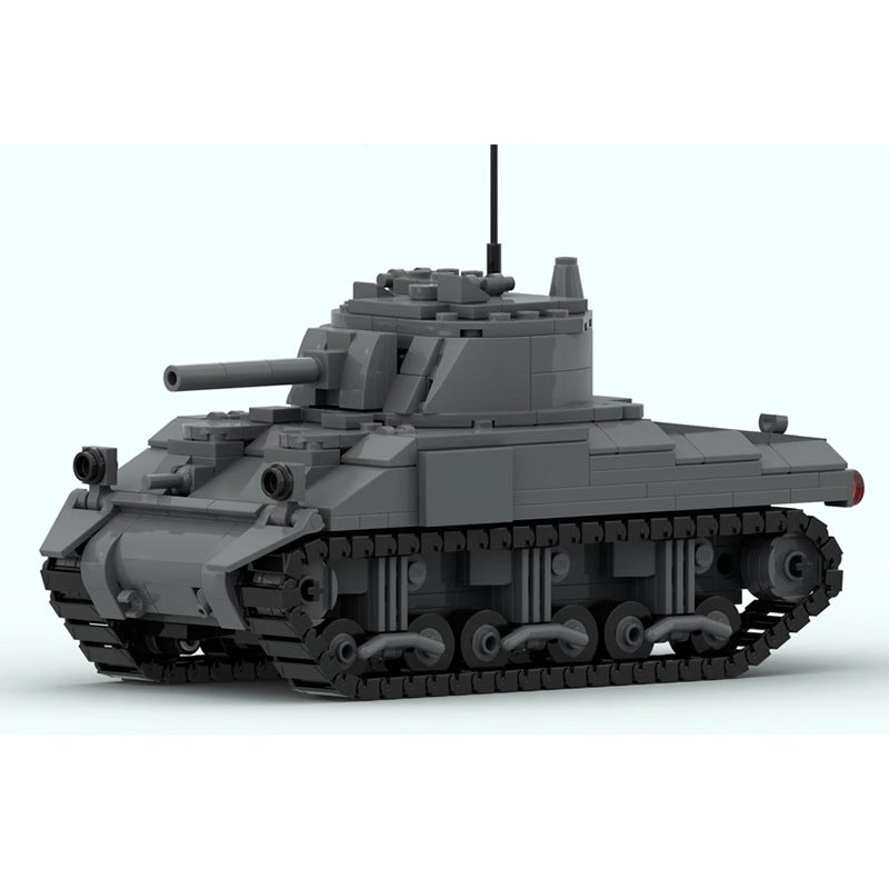 Compatible With Lego Moc-154436 World War Ii M4 Sherman Tank Model Assembling Educational Building Blocks Toys For Children - Image 3