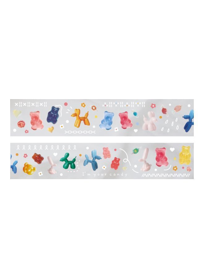 NIBEMINENT Star Sundries Can Series PET Tape Roll Clear/Brown/Pink