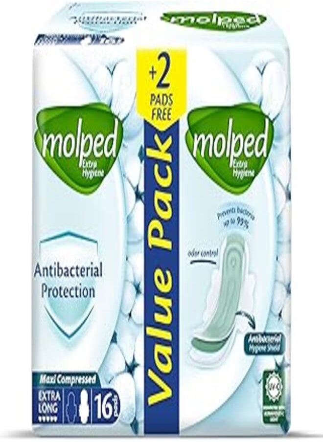 Molped Molped Extra Hygiene - Value Pack - Extra Long - 16 Pads 