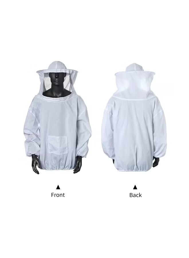 Generic 7-Piece Beekeeping Suit And Tool Set White/Red/Silver - Image 2