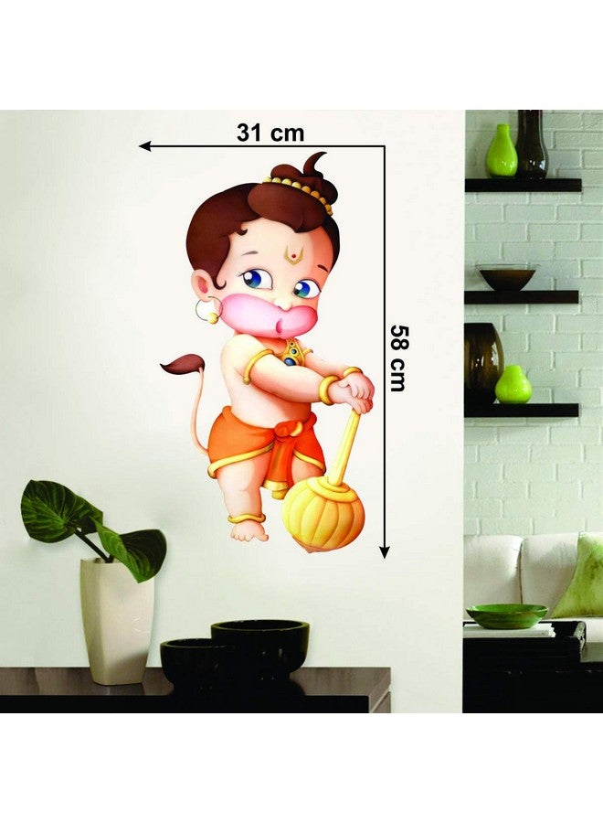 Sticker Studio PVC Vinyl Bal Hanuman 3D Self Adhesive Sticker for Hall Room Bedroom, Standard, Multicolor, Pack of 1 - Image 4