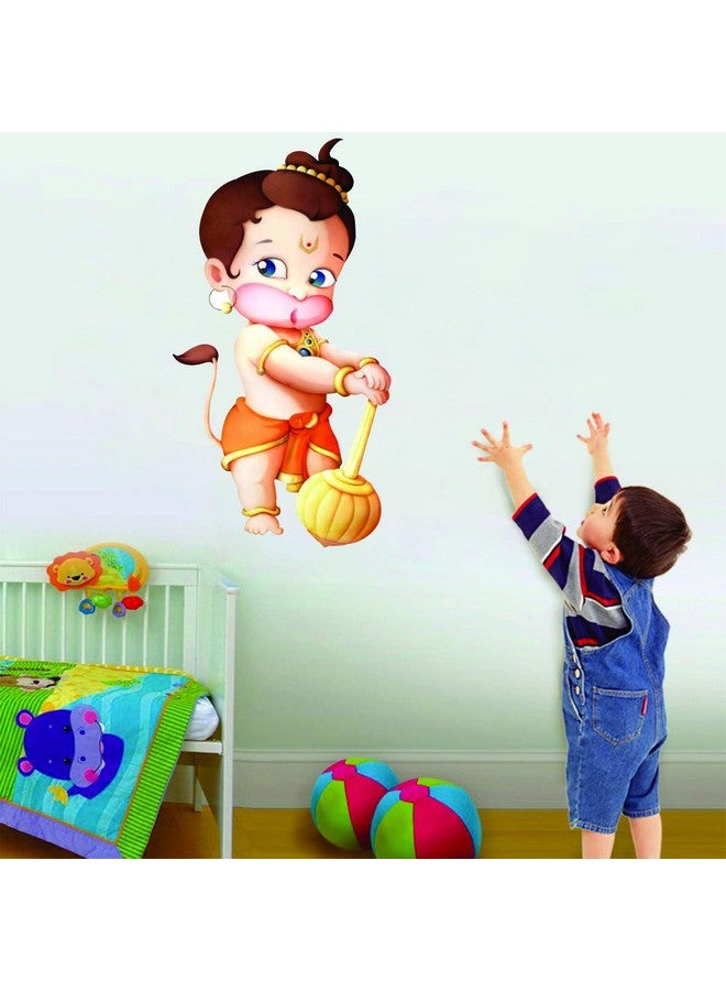 Sticker Studio PVC Vinyl Bal Hanuman 3D Self Adhesive Sticker for Hall Room Bedroom, Standard, Multicolor, Pack of 1 - Image 1