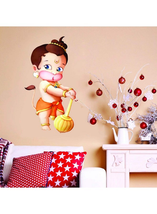 Sticker Studio PVC Vinyl Bal Hanuman 3D Self Adhesive Sticker for Hall Room Bedroom, Standard, Multicolor, Pack of 1 - Image 2