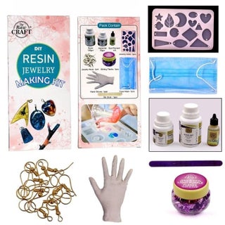 KRAFTMASTERSEpoxy Resin Jewellery Making Supplies Resin Kits and Molds Resin Dye Necklace Chains Resin Art Starter Kit for DIY Pendant Keychains Earring - pzsku/Z85892E31A0E445555195Z/45/1748265241/d6a825f6-15b8-42c5-9856-a81dcfdbdfce