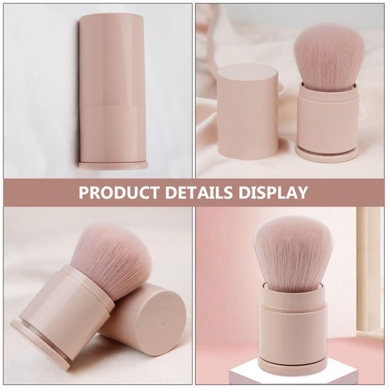 Fluffy Blush Powder Brush Retractable Pink Makeup Brush Tool for Women and Facial Blending and Cheeks Application - Image 4