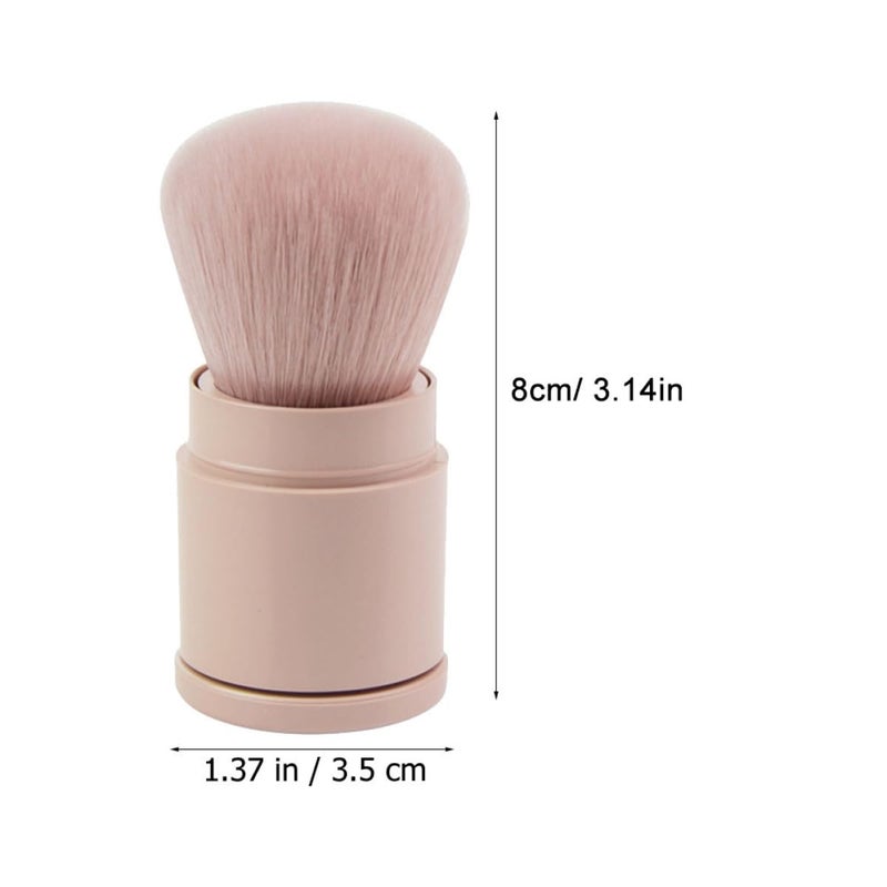 Fluffy Blush Powder Brush Retractable Pink Makeup Brush Tool for Women and Facial Blending and Cheeks Application - Image 2