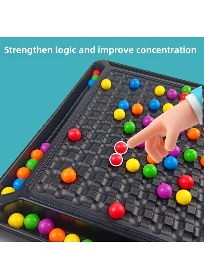 Rainbow Xiaoxiaole Parent-child Interactive Board Game Children's Contraption Concentration Logic Training Intelligence-benefiting Happy Toys-Color: 80 Beads-rainbow Xiaoxiaole (plastic Chassis) 222g  - Image 5
