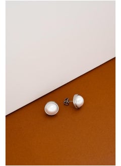 Karen Millen Logo Pearl Stud Earrings  - Image 3