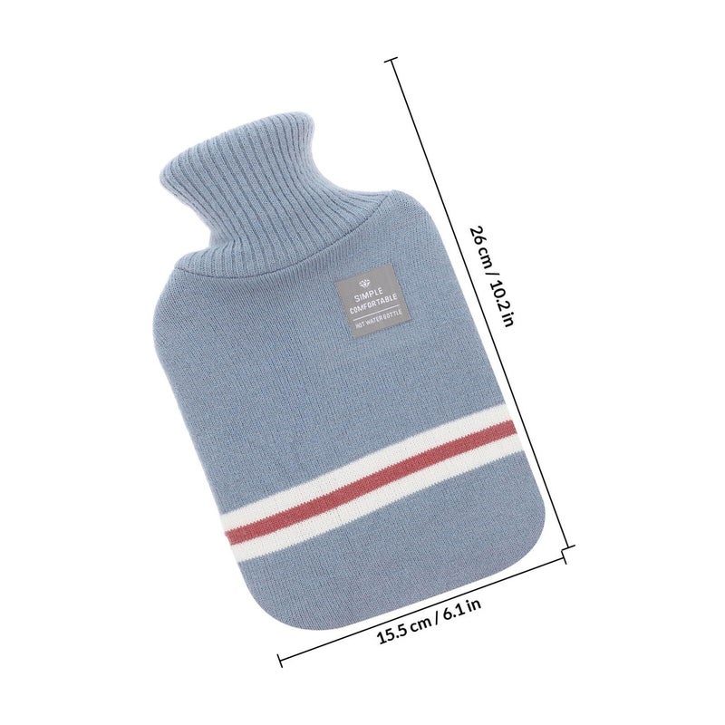 1000ml Knitted Hot Water Bottle Portable Hand Warmer Winter Warm Students Travel - Image 3