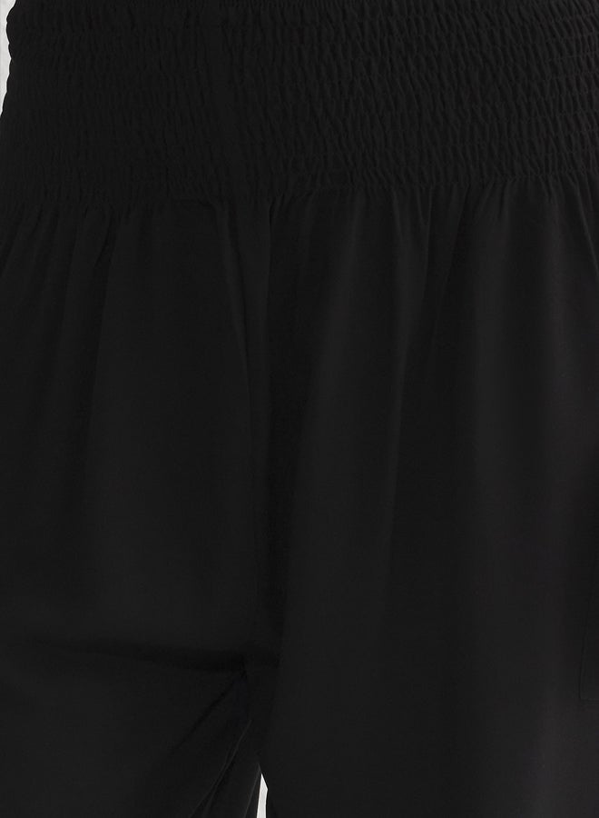 trendyol Black Trousers Elasticated Shalwar Form Woven Trousers - Image 3