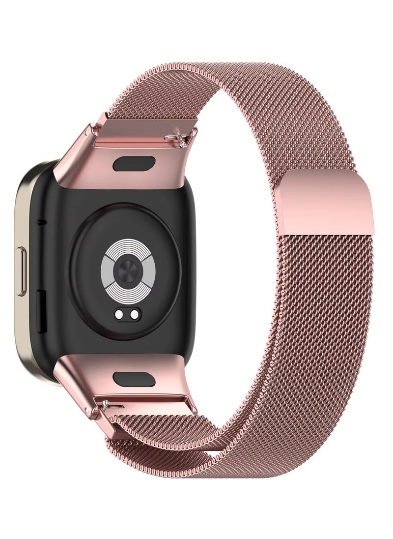 Generic Replacement Band for Xiaomi Redmi Watch 3 Lite Band Magnetic Stainless Steel Strap Loop Watch Band Sports Straps (Pink)  - Image 3