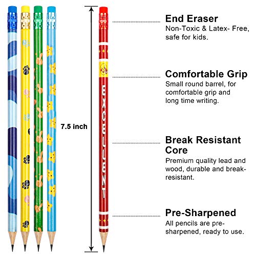 Shuttle Art Assorted Colorful Pencils, 180 Pack Kids Pencil Bulk with 12 Designs, #2 HB, Pre-sharpened Awards and Incentive Pencils for Kids School Home Party, easter pencils bulk - Image 2
