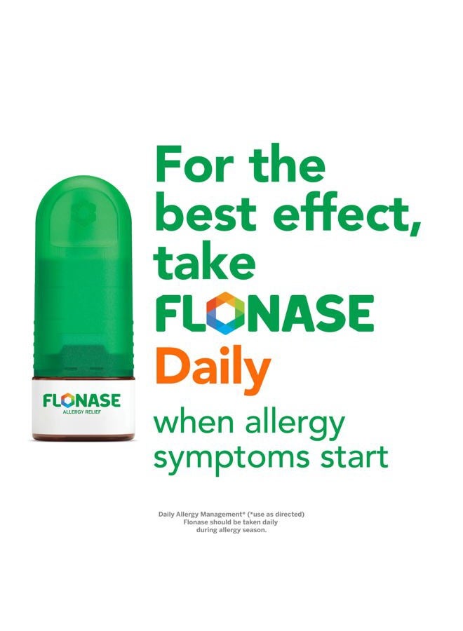 FLONASE Allergy Relief Nasal Spray, 24-Hour Non-Drowsy Multi-Symptom Relief – 144 Sprays (Pack of 2) plus Bonus Pack of Tissues - Image 5