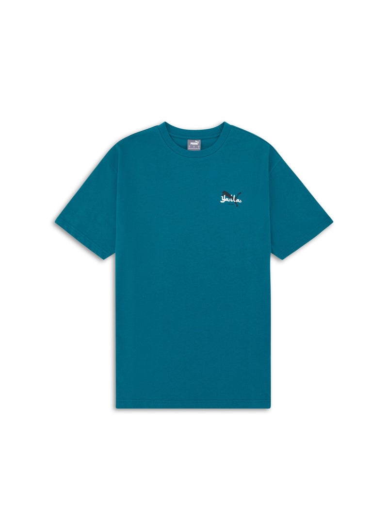 PUMA Dubai Yalla Mens Teal T-shirt - Image 1