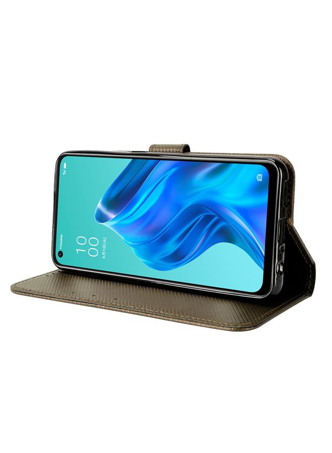S-TOP Case For OPPO Reno5 A Diamond Texture Leather Phone Case - Image 5