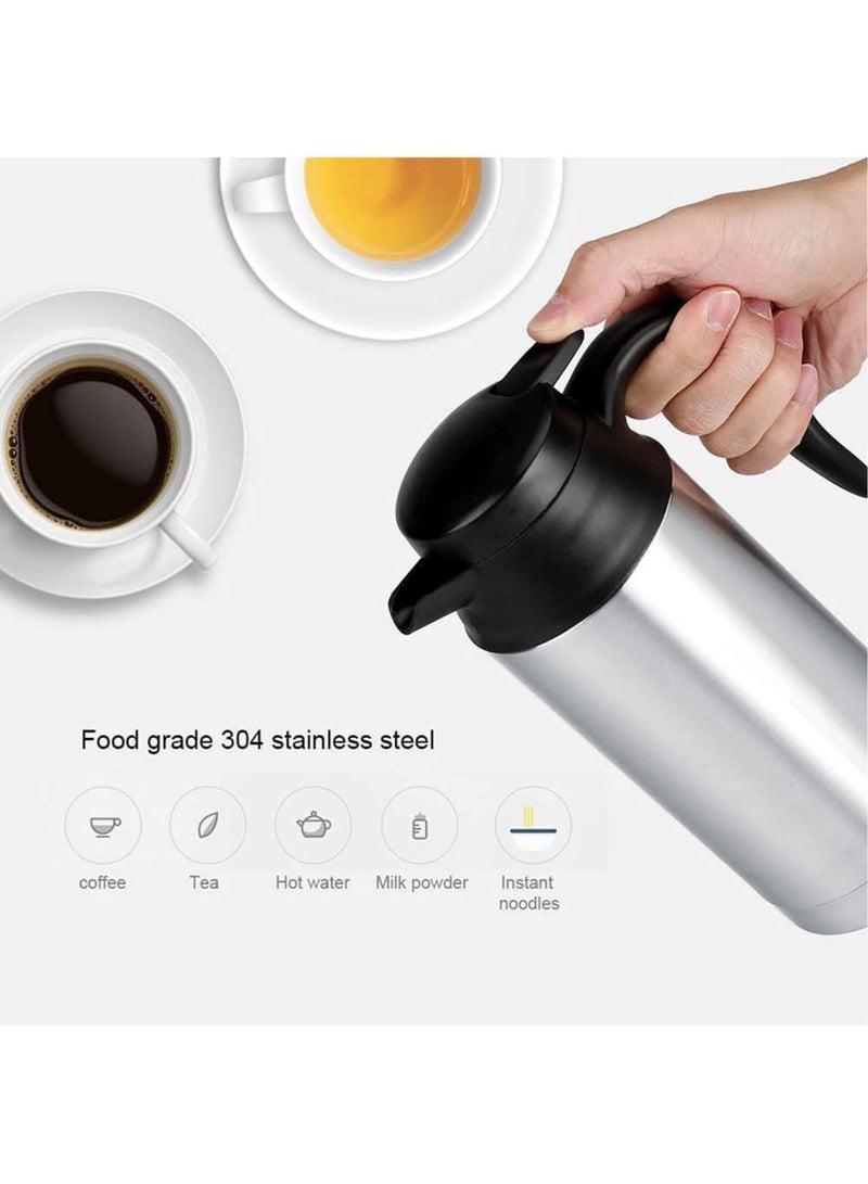Car Kettle Boiler Heating Travel Cup Stainless Steel Mug Car Coffee Cups Warmer with DC 12V Charger - Image 3