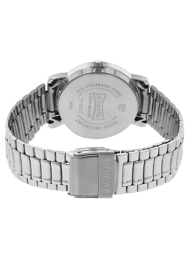 Sonata Round Shape Stainless Steel Analog Wrist Watch 1013SM06 - 21 mm - Silver - Image 3