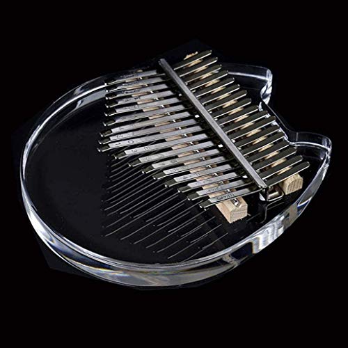 Koldot Clear Kalimba 17 Keys Engraved With Notes Cat Shaped Thumb Piano Solid Finger Piano Clear Body Cute Crystal Acrylic Kalimba With Tuning Hammer Hard Case Gifts - Image 4
