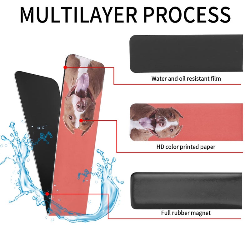 HexinYigjly Cute Dog & Cat Puppy Animal Page Markers: 30-Pcs Magnetic Bookmarks for Students, Teachers, School, Home or Office Reading - Image 3