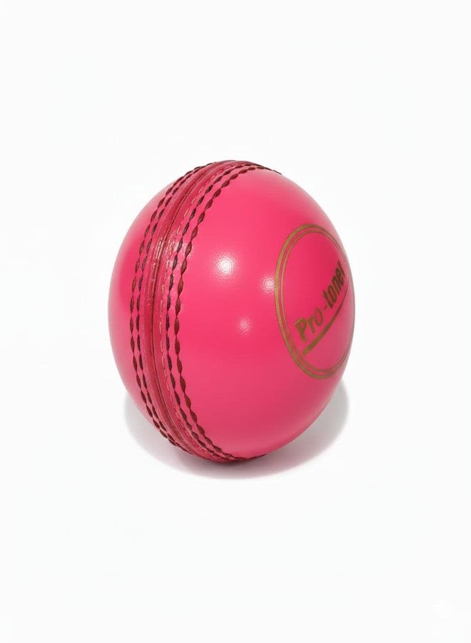 Protoner Professional Leather Cricket Balls, Traditional White, Pink and Red Colors, Practice Training Match Ball for Players (Pink) - Image 2