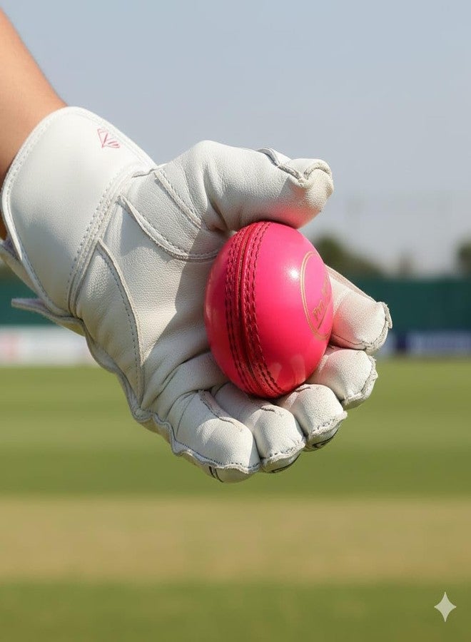 Protoner Professional Leather Cricket Balls, Traditional White, Pink and Red Colors, Practice Training Match Ball for Players (Pink) - Image 5