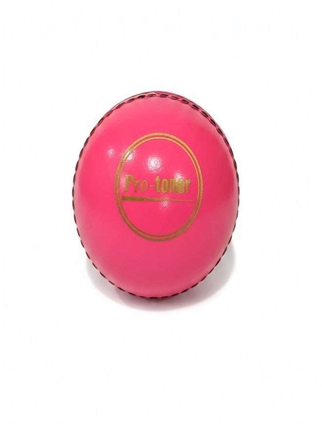Protoner Professional Leather Cricket Balls, Traditional White, Pink and Red Colors, Practice Training Match Ball for Players (Pink) - Image 1