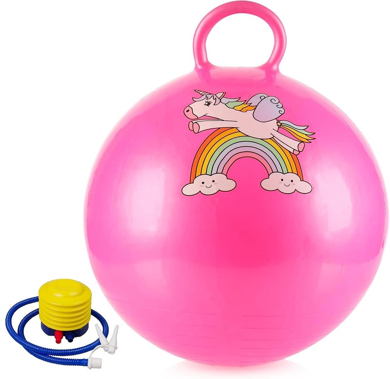 Mokshith Bouncy Ball for Kids Bouncy Balls for Toddlers, Inflatable Ball, Activity Toy, Garden Toy, Outdoor Bouncy Balls for Kids from 3 to 10 Years(65 cm) (Pink) - Image 1