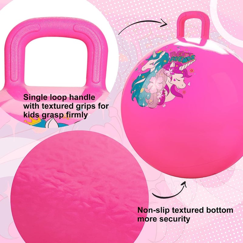 Mokshith Bouncy Ball for Kids Bouncy Balls for Toddlers, Inflatable Ball, Activity Toy, Garden Toy, Outdoor Bouncy Balls for Kids from 3 to 10 Years(65 cm) (Pink) - Image 4