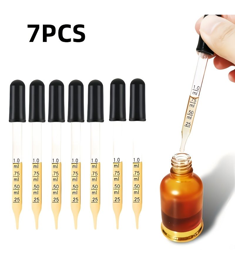 7pcs Precision Glass Droppers With Clear Graduations For Essential Oils Lab Use - Image 5