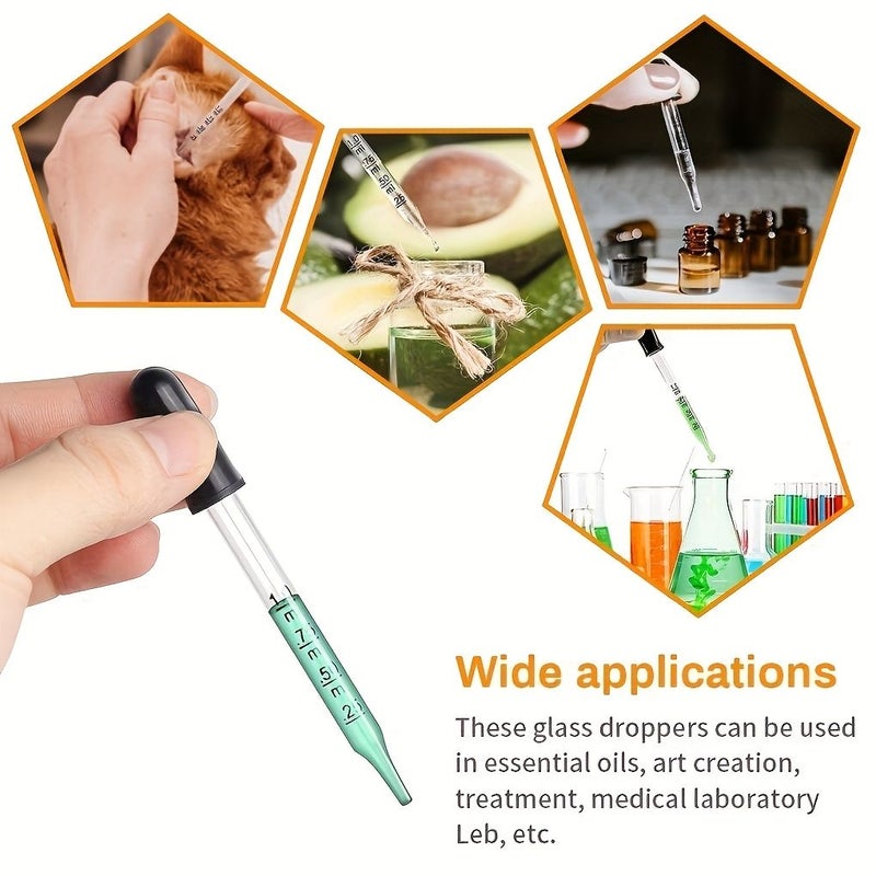 7pcs Precision Glass Droppers With Clear Graduations For Essential Oils Lab Use - Image 4